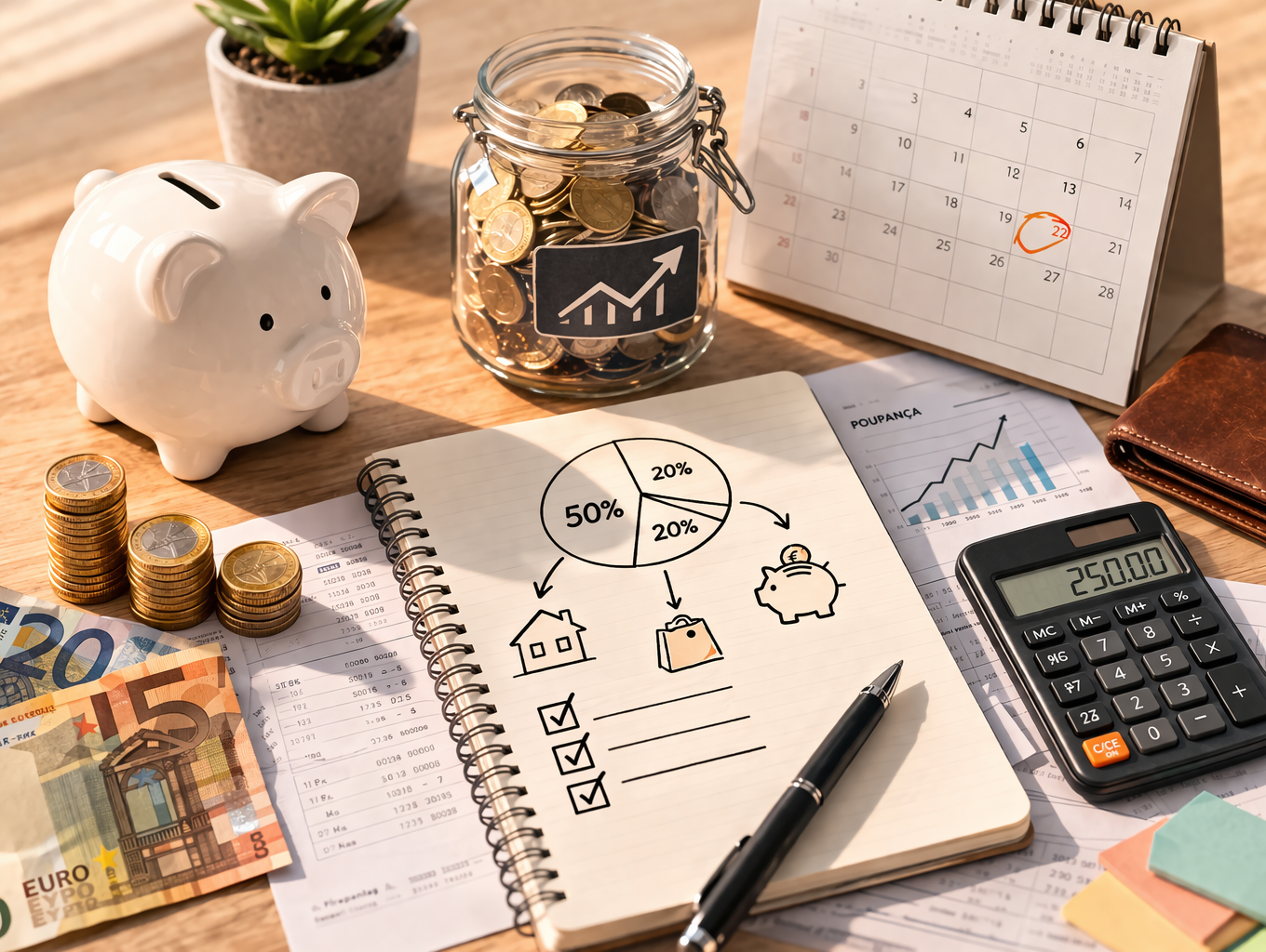 Quanto dinheiro devo poupar por mês? (Guia simples para organizar as suas finanças)